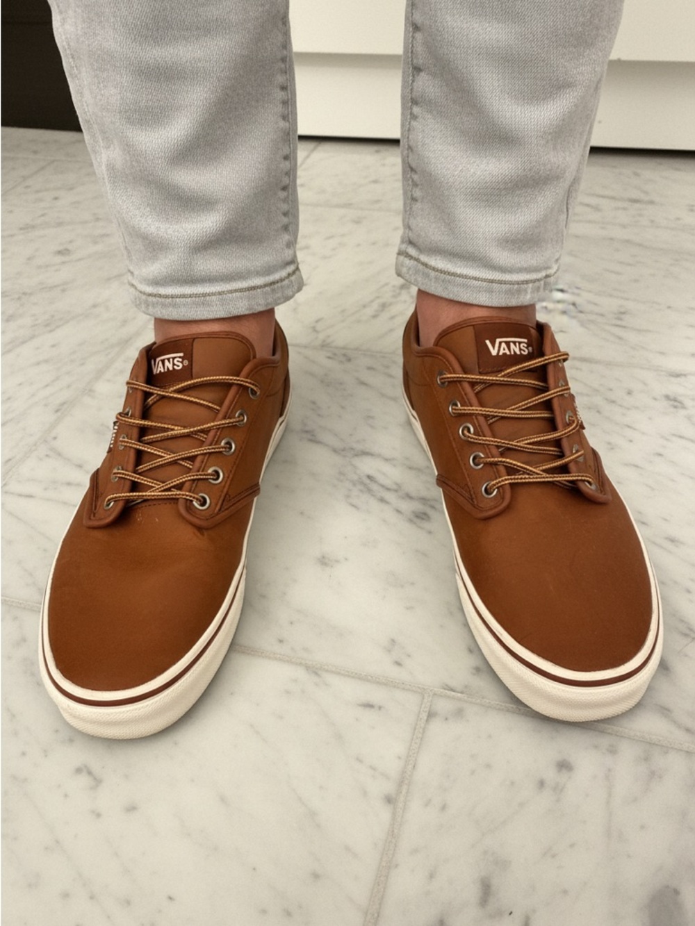 Vans Men’s Atwood Sneakers in color Leather Brown